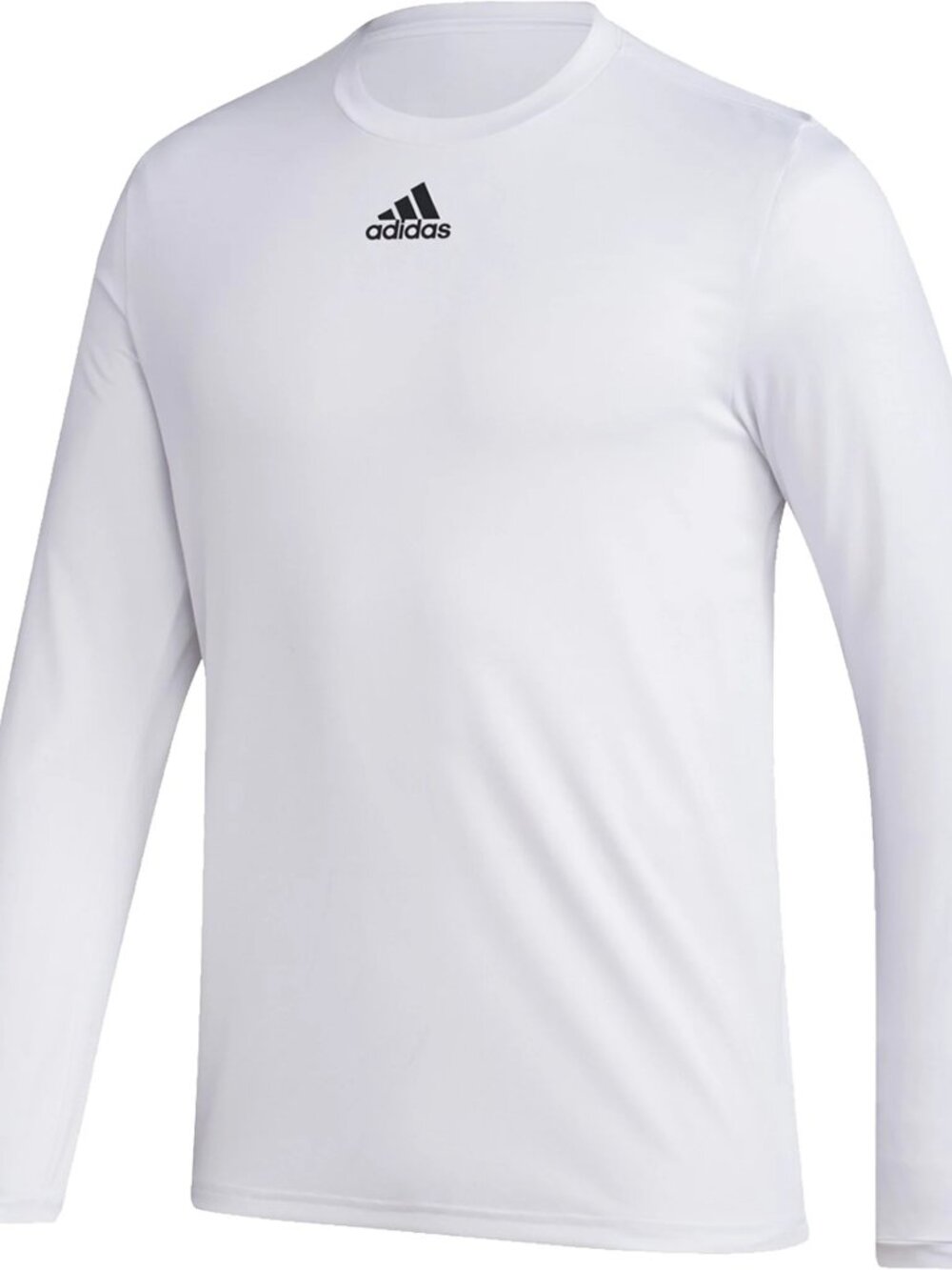 adidas Soccer Pre Game Long Sleeve T-Shirt Relaxed Fit Athletic Top Size M White